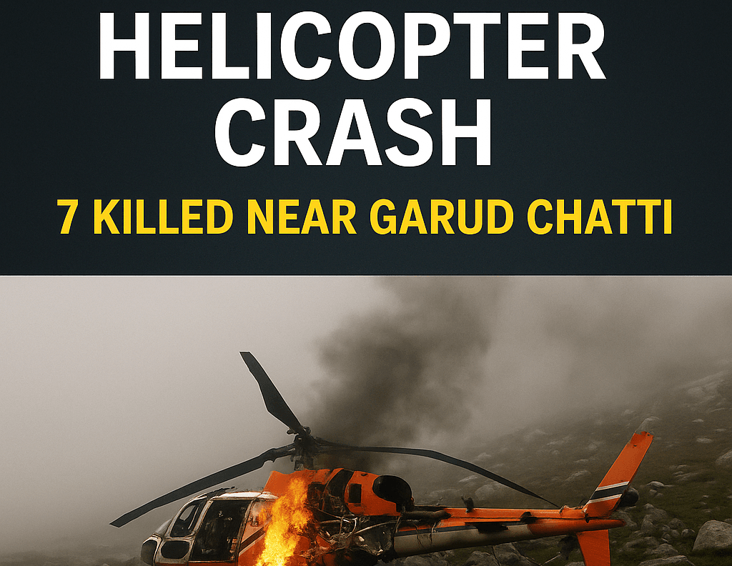Kedarnath Helicopter Crash: 7 Killed Near Garud Chatti, Tragedy Strikes Amid Pilgrimage Season | TrendingPitara.com