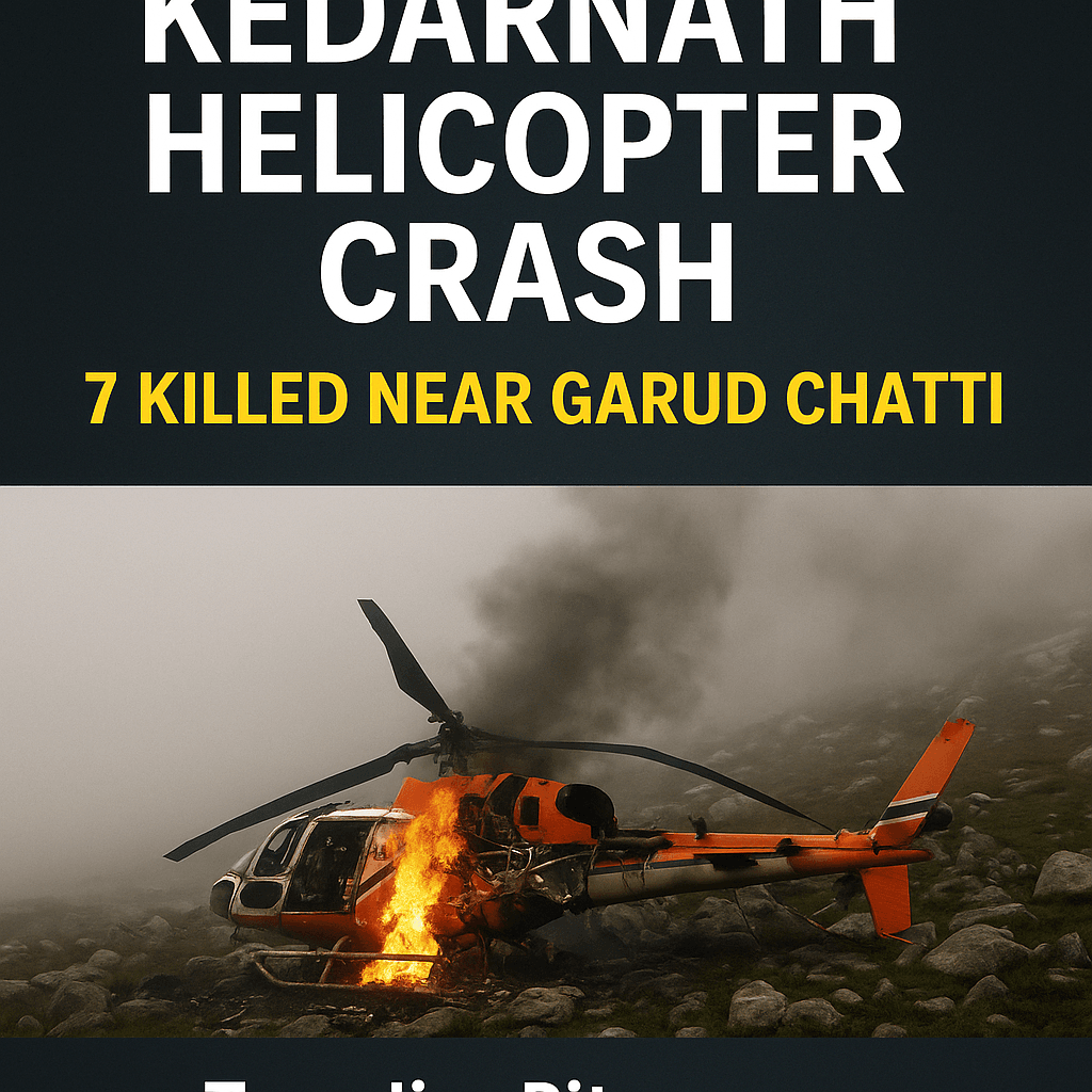 Kedarnath Helicopter Crash: 7 Killed Near Garud Chatti, Tragedy Strikes Amid Pilgrimage Season | TrendingPitara.com